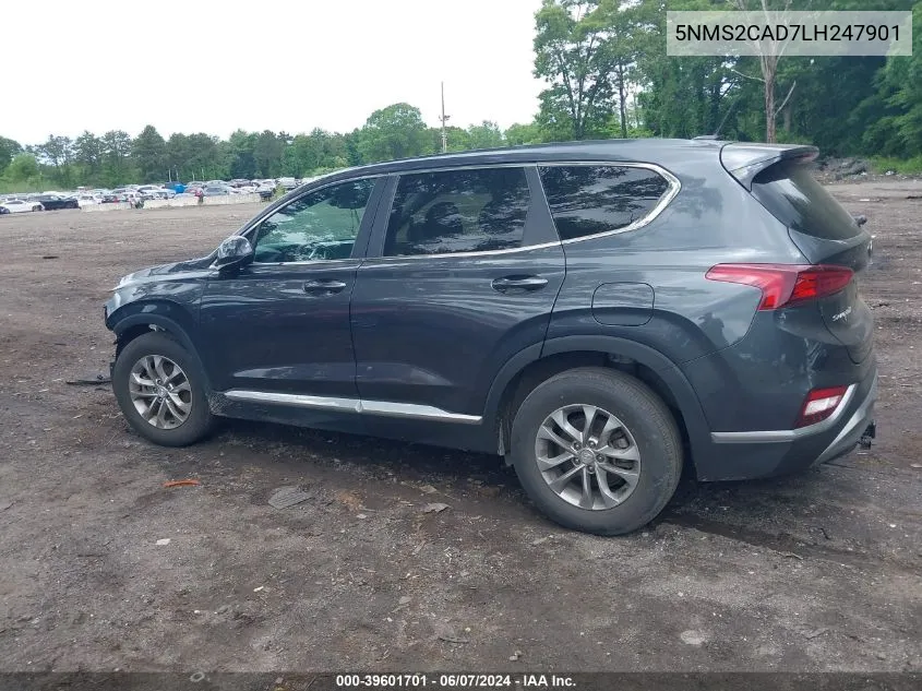 2020 Hyundai Santa Fe Se VIN: 5NMS2CAD7LH247901 Lot: 39601701