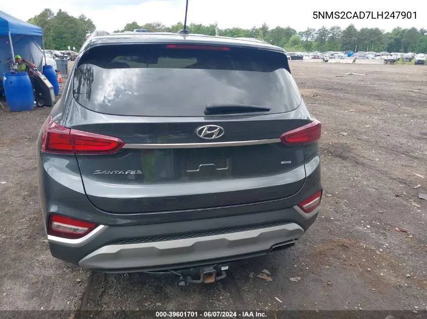 2020 Hyundai Santa Fe Se VIN: 5NMS2CAD7LH247901 Lot: 39601701