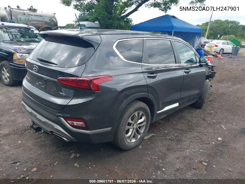 2020 Hyundai Santa Fe Se VIN: 5NMS2CAD7LH247901 Lot: 39601701