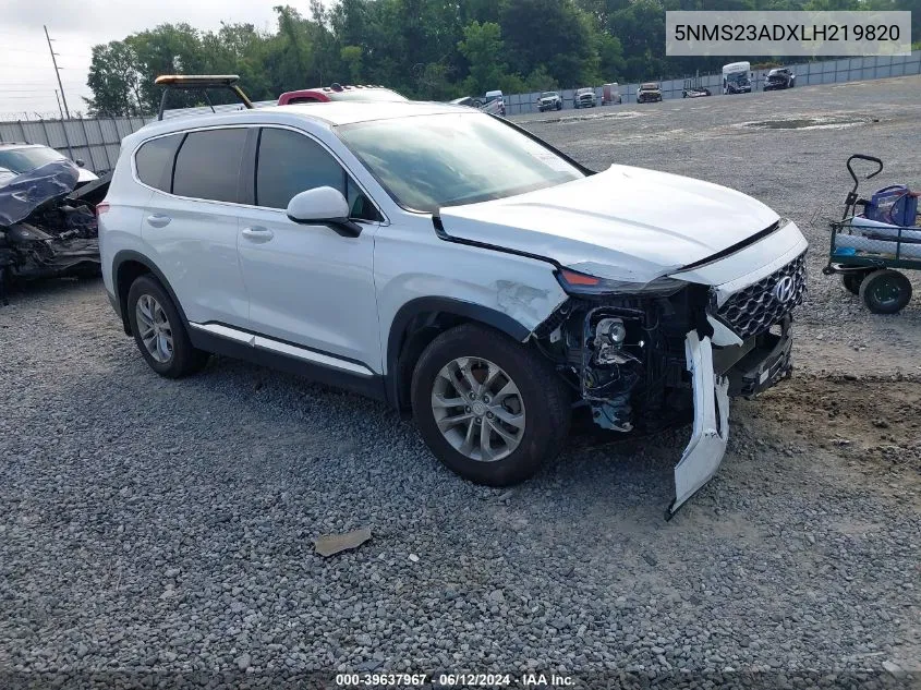 2020 Hyundai Santa Fe Se VIN: 5NMS23ADXLH219820 Lot: 39637967