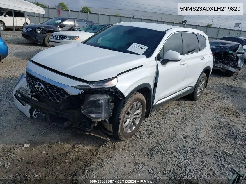 5NMS23ADXLH219820 2020 Hyundai Santa Fe Se