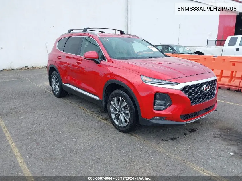 5NMS33AD9LH219708 2020 Hyundai Santa Fe Sel