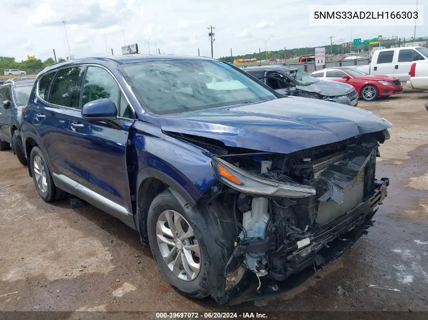 2020 Hyundai Santa Fe Sel VIN: 5NMS33AD2LH166303 Lot: 39697072