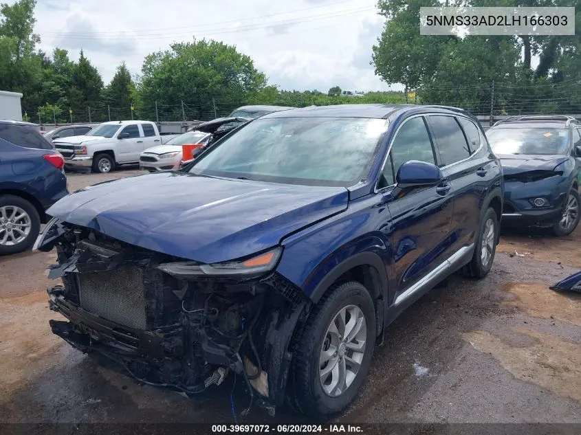 2020 Hyundai Santa Fe Sel VIN: 5NMS33AD2LH166303 Lot: 39697072