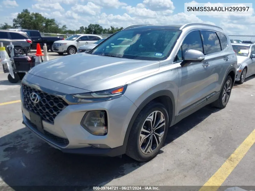 2020 Hyundai Santa Fe Limited 2.0T VIN: 5NMS53AA0LH299397 Lot: 39764721