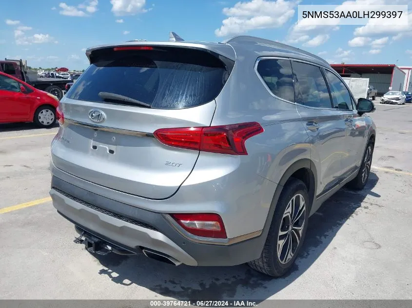 2020 Hyundai Santa Fe Limited 2.0T VIN: 5NMS53AA0LH299397 Lot: 39764721