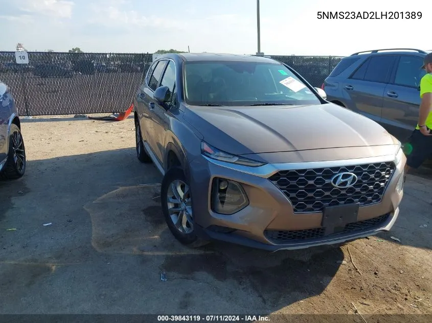 5NMS23AD2LH201389 2020 Hyundai Santa Fe Se