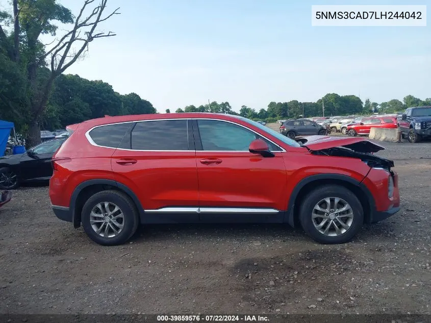 2020 Hyundai Santa Fe Sel VIN: 5NMS3CAD7LH244042 Lot: 39859576