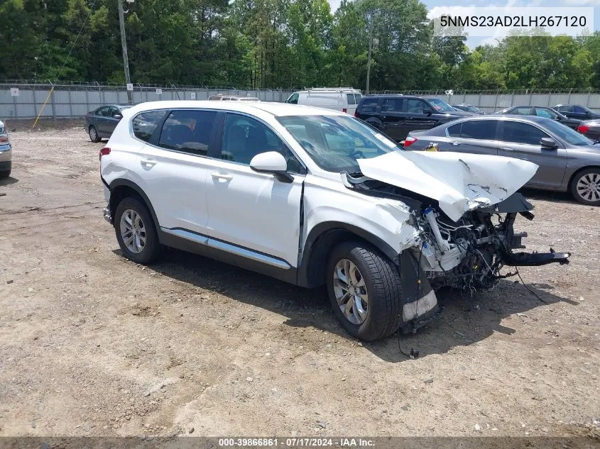 5NMS23AD2LH267120 2020 Hyundai Santa Fe Se