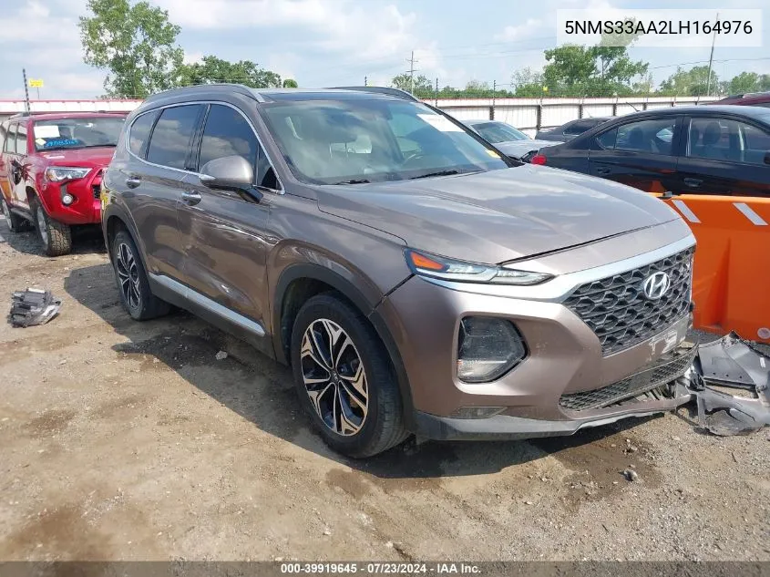 2020 Hyundai Santa Fe Sel 2.0T VIN: 5NMS33AA2LH164976 Lot: 39919645