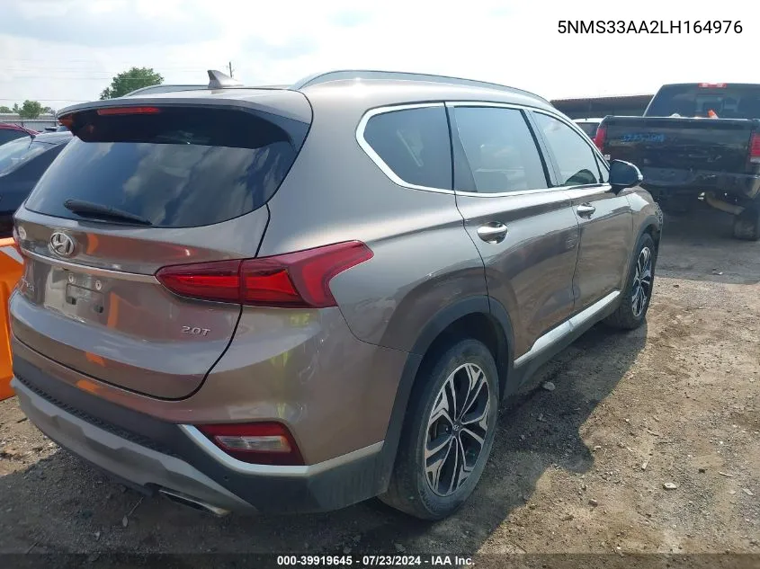 5NMS33AA2LH164976 2020 Hyundai Santa Fe Sel 2.0T