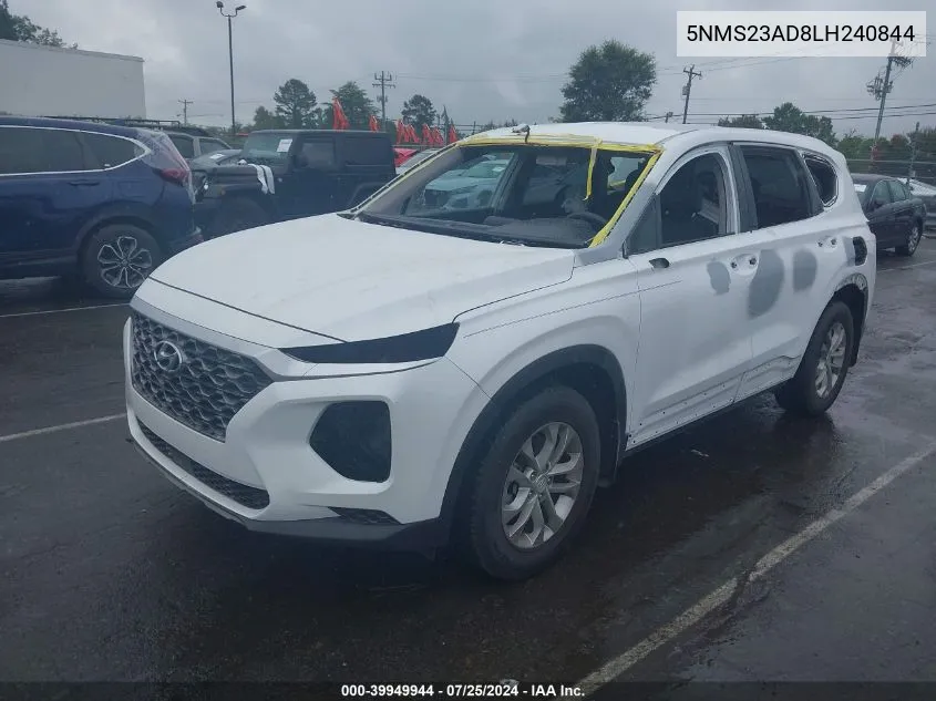 5NMS23AD8LH240844 2020 Hyundai Santa Fe Se