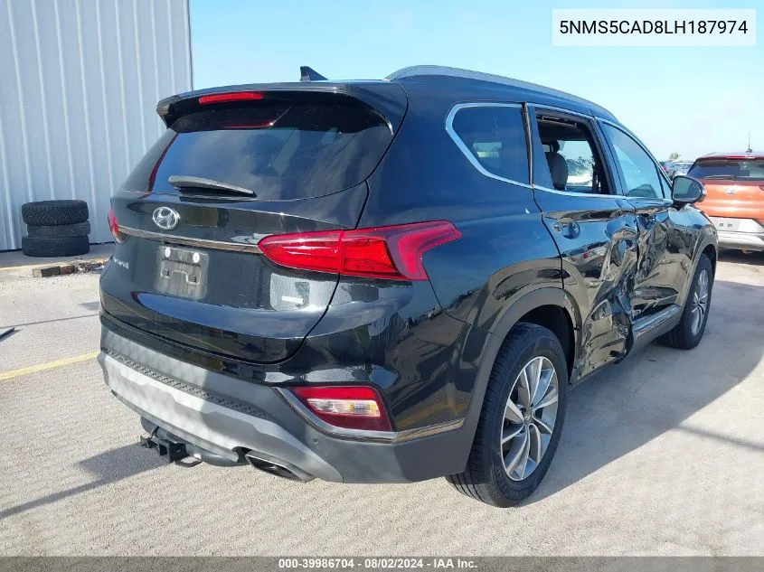 2020 Hyundai Santa Fe Limited VIN: 5NMS5CAD8LH187974 Lot: 39986704