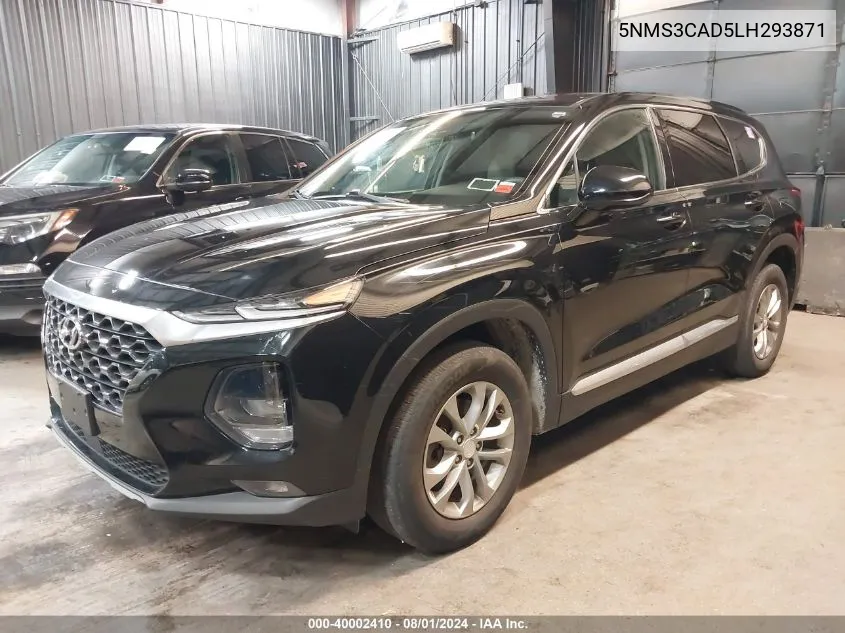 2020 Hyundai Santa Fe Sel VIN: 5NMS3CAD5LH293871 Lot: 40002410