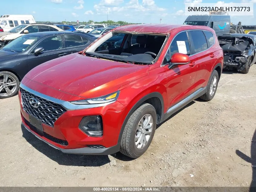 5NMS23AD4LH173773 2020 Hyundai Santa Fe Se