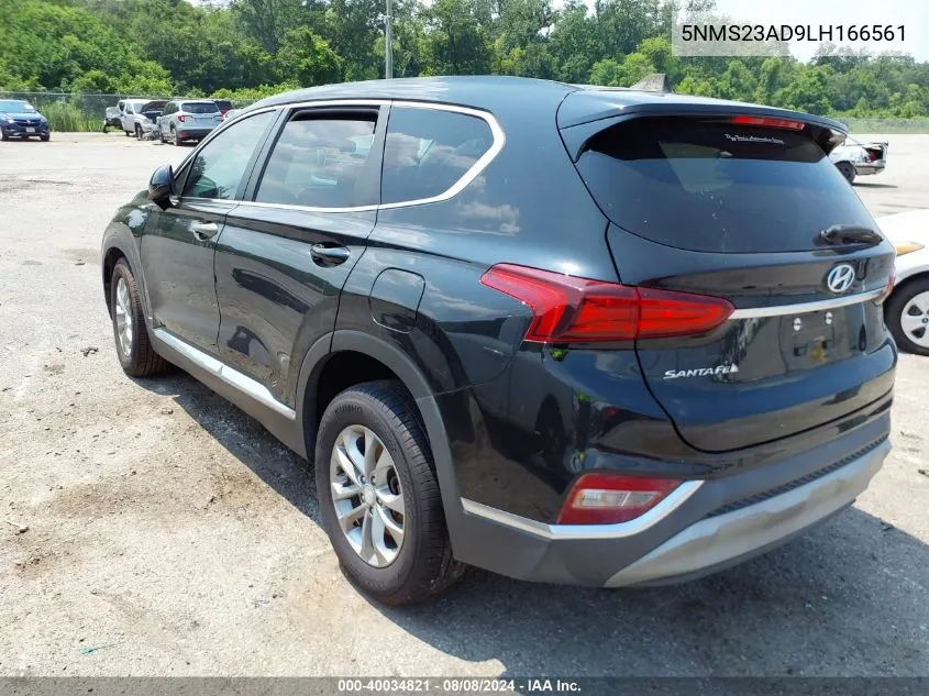 2020 Hyundai Santa Fe Se VIN: 5NMS23AD9LH166561 Lot: 40034821