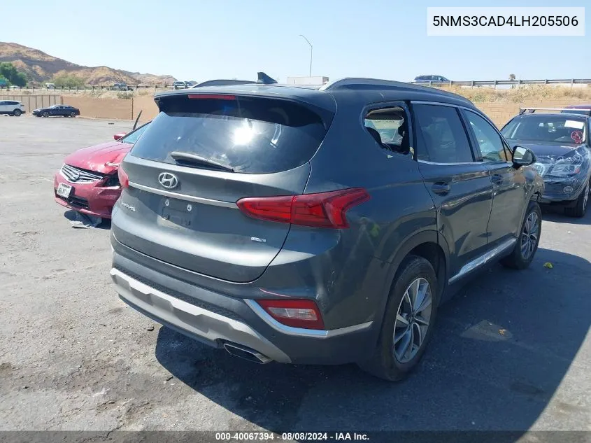 5NMS3CAD4LH205506 2020 Hyundai Santa Fe Sel