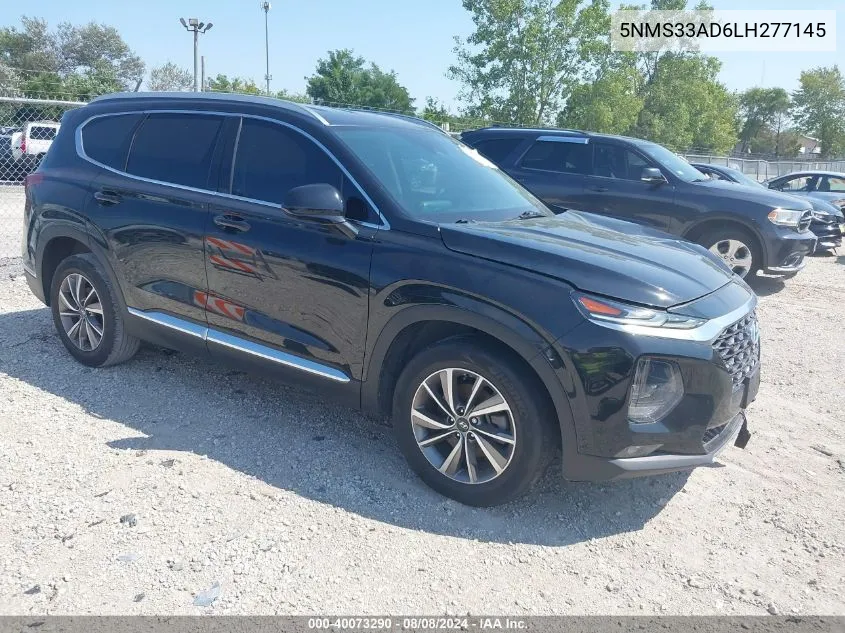 2020 Hyundai Santa Fe Sel VIN: 5NMS33AD6LH277145 Lot: 40073290