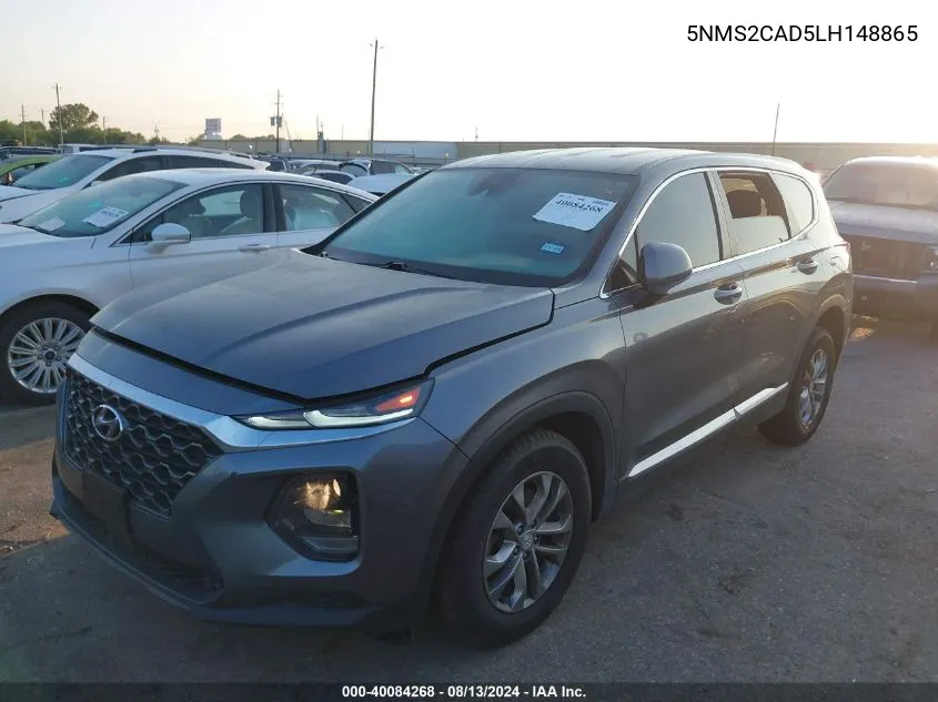 2020 Hyundai Santa Fe Se VIN: 5NMS2CAD5LH148865 Lot: 40084268