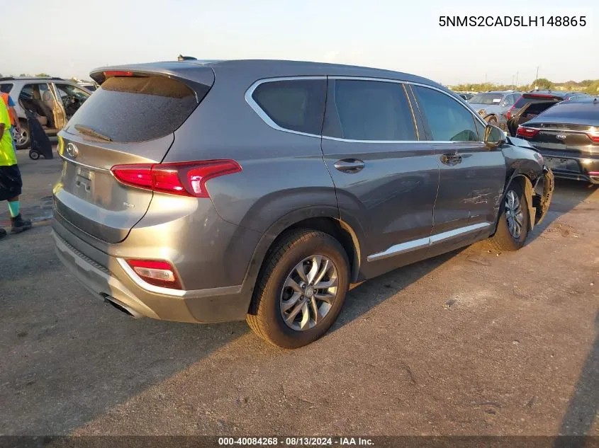 2020 Hyundai Santa Fe Se VIN: 5NMS2CAD5LH148865 Lot: 40084268