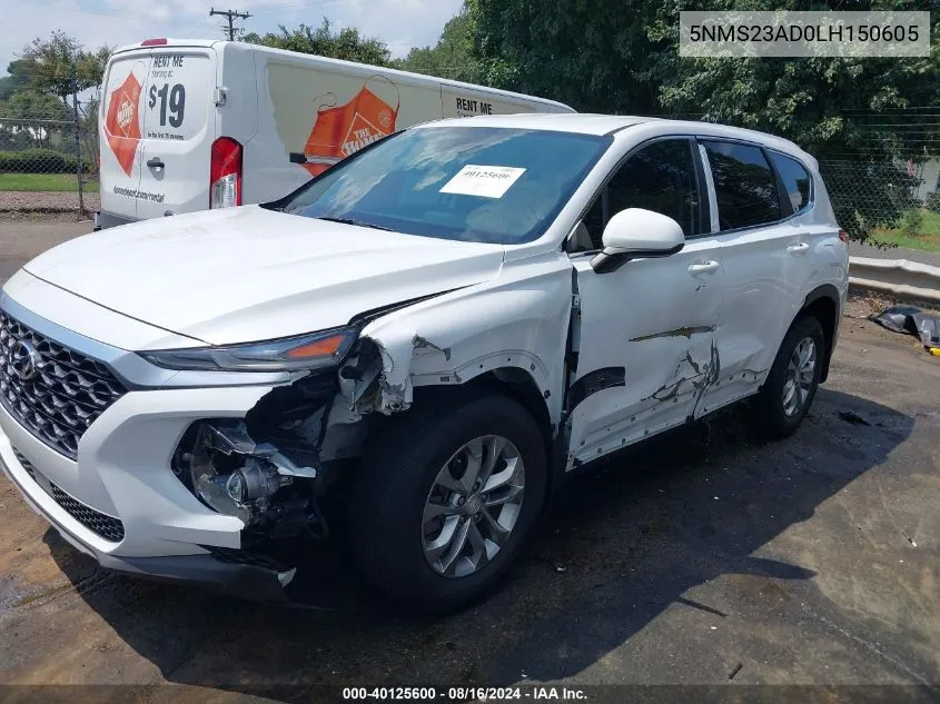 2020 Hyundai Santa Fe Se VIN: 5NMS23AD0LH150605 Lot: 40125600