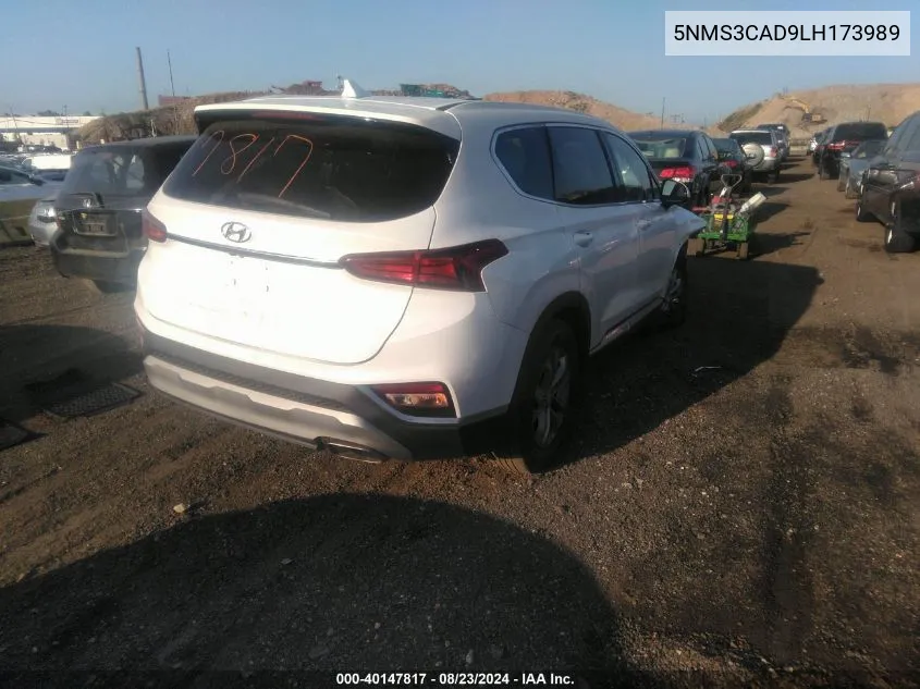 5NMS3CAD9LH173989 2020 Hyundai Santa Fe Sel