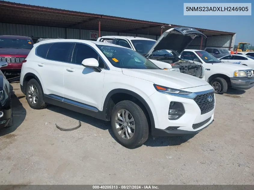 2020 Hyundai Santa Fe Se VIN: 5NMS23ADXLH246905 Lot: 40205313