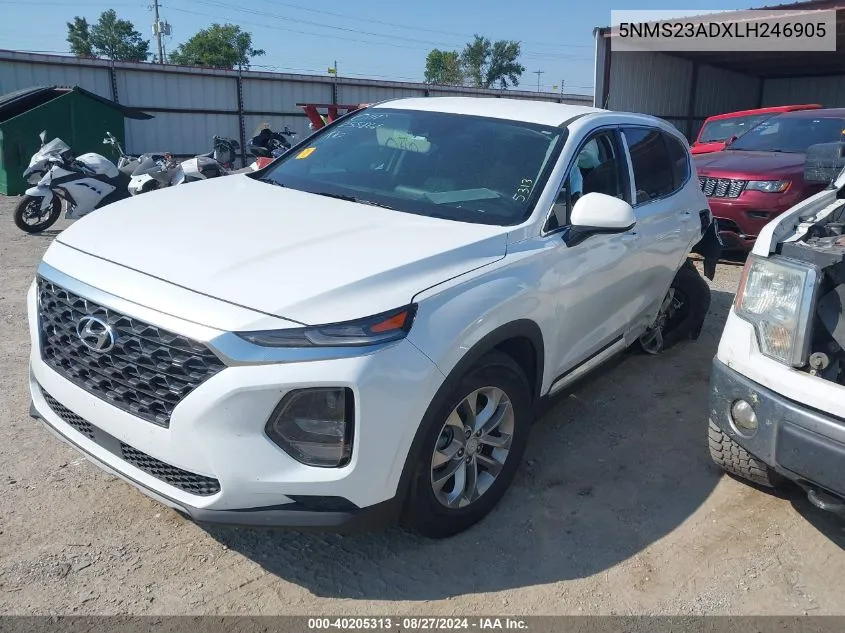 2020 Hyundai Santa Fe Se VIN: 5NMS23ADXLH246905 Lot: 40205313