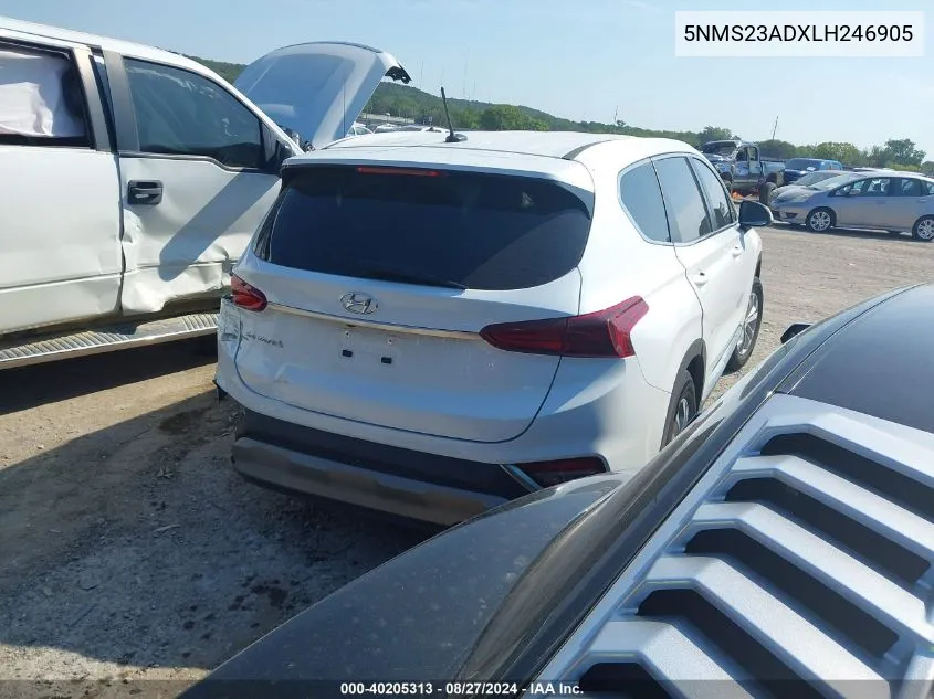 2020 Hyundai Santa Fe Se VIN: 5NMS23ADXLH246905 Lot: 40205313