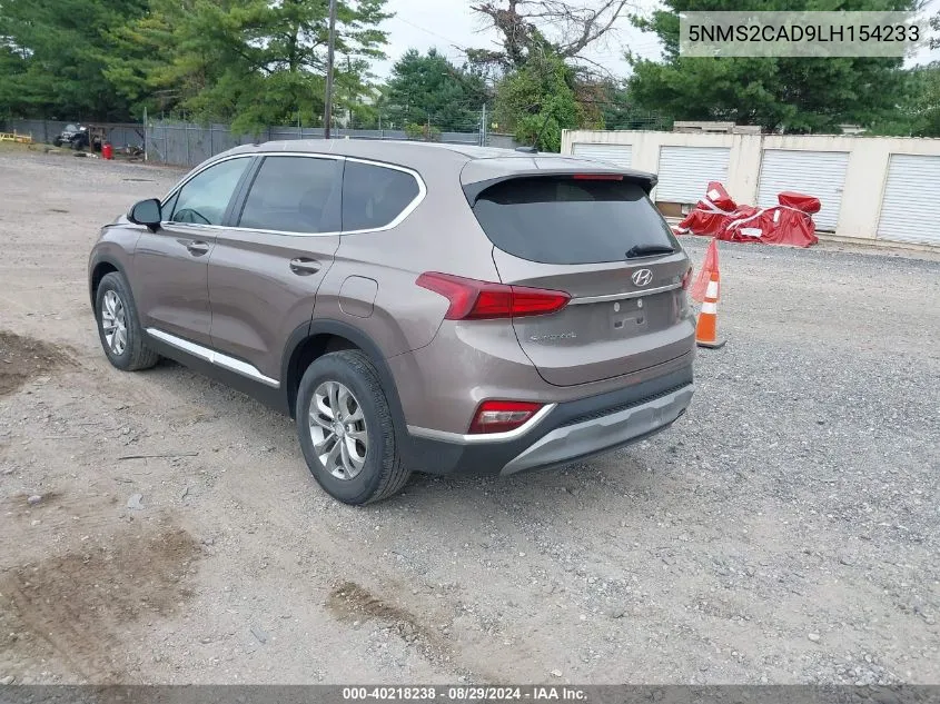 2020 Hyundai Santa Fe Se VIN: 5NMS2CAD9LH154233 Lot: 40218238