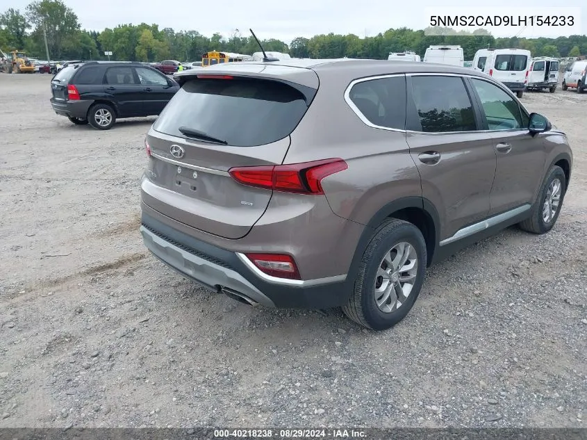 2020 Hyundai Santa Fe Se VIN: 5NMS2CAD9LH154233 Lot: 40218238