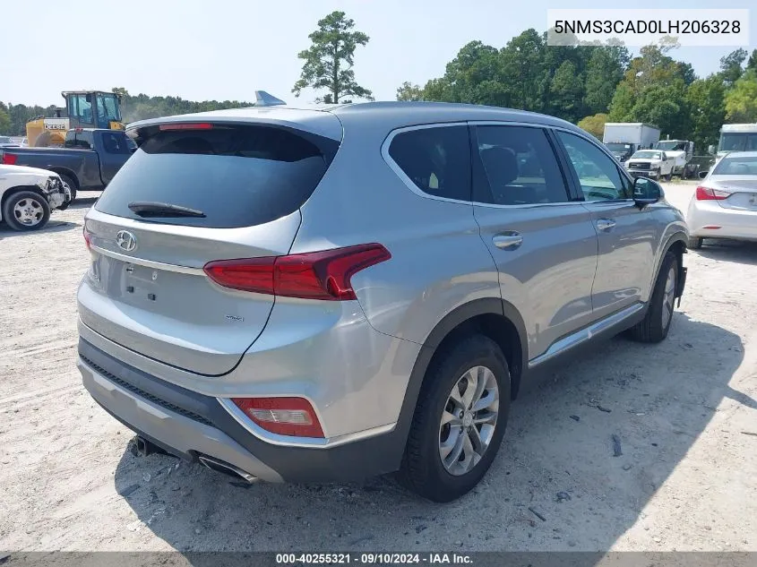 2020 Hyundai Santa Fe Sel/Sel Plus VIN: 5NMS3CAD0LH206328 Lot: 40255321