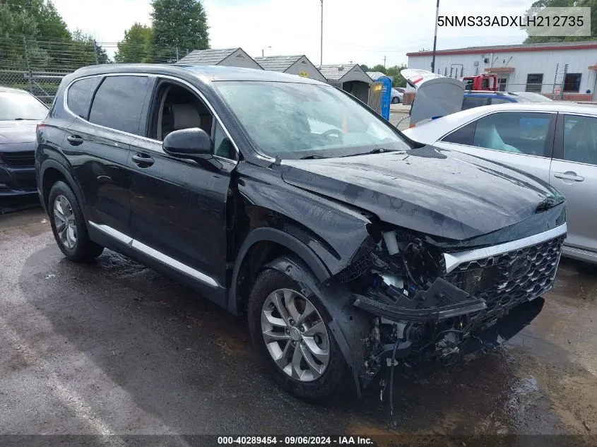 5NMS33ADXLH212735 2020 Hyundai Santa Fe Sel