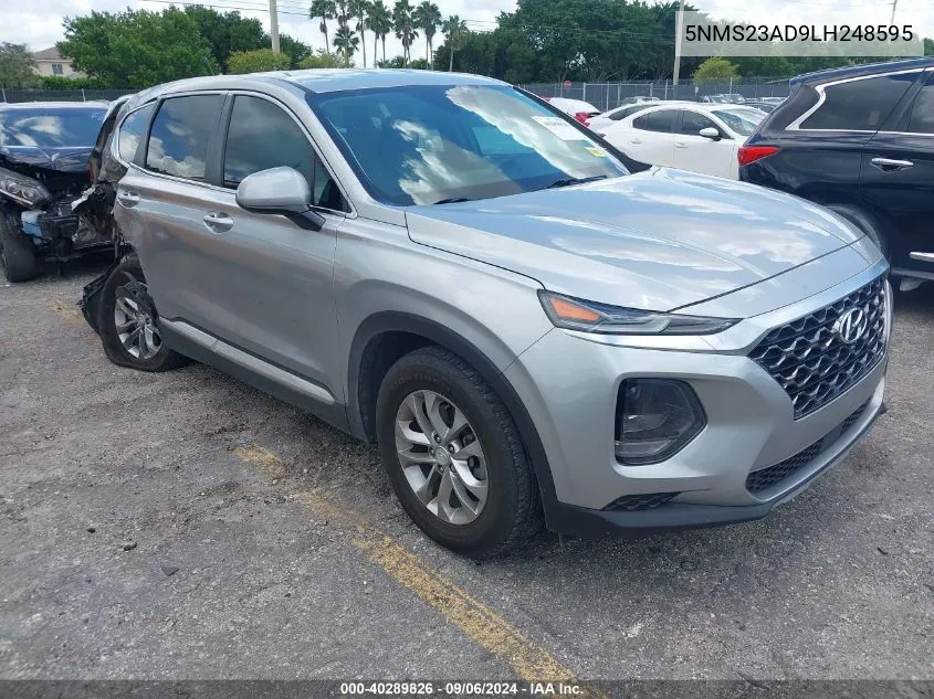 2020 Hyundai Santa Fe Se VIN: 5NMS23AD9LH248595 Lot: 40289826