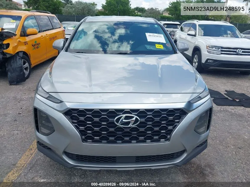 2020 Hyundai Santa Fe Se VIN: 5NMS23AD9LH248595 Lot: 40289826