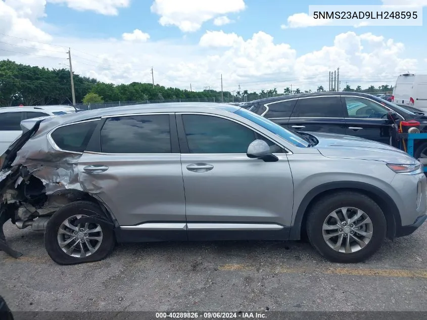 2020 Hyundai Santa Fe Se VIN: 5NMS23AD9LH248595 Lot: 40289826