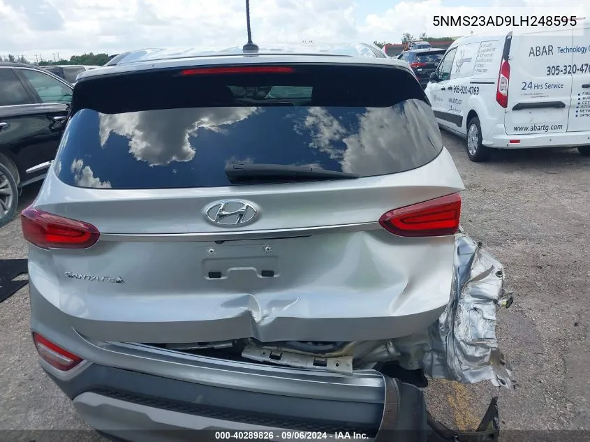 2020 Hyundai Santa Fe Se VIN: 5NMS23AD9LH248595 Lot: 40289826