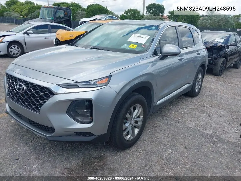 2020 Hyundai Santa Fe Se VIN: 5NMS23AD9LH248595 Lot: 40289826