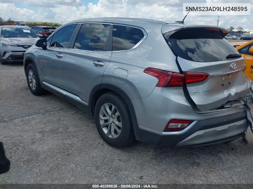 2020 Hyundai Santa Fe Se VIN: 5NMS23AD9LH248595 Lot: 40289826