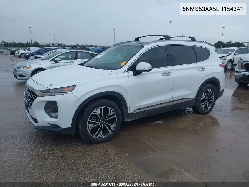 2020 Hyundai Santa Fe Limited 2.0T VIN: 5NMS53AA5LH154341 Lot: 40291611