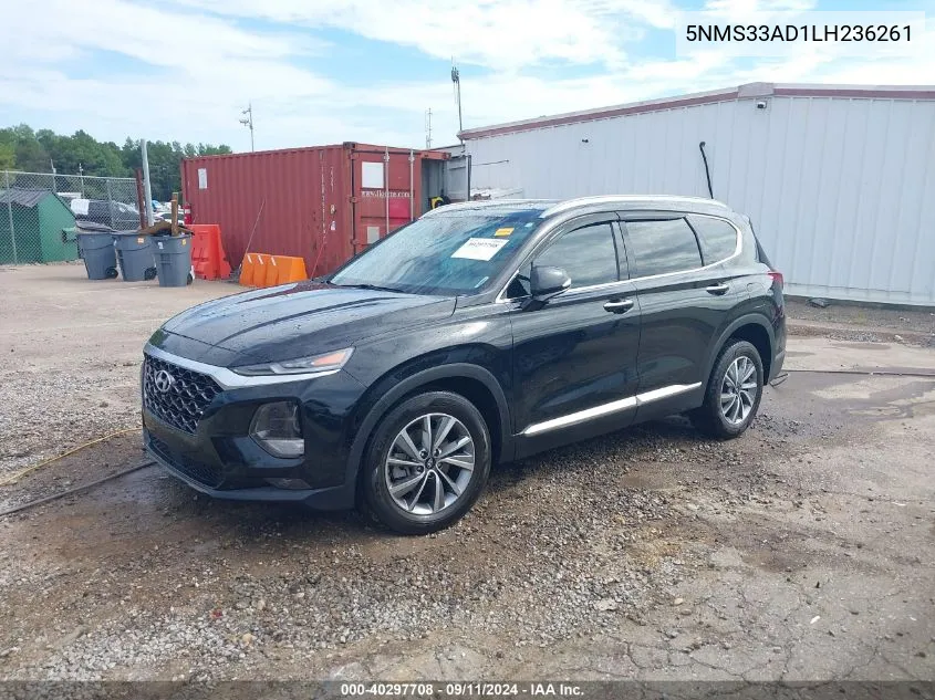 5NMS33AD1LH236261 2020 Hyundai Santa Fe Sel/Sel Plus