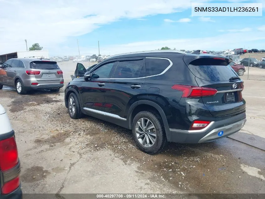 2020 Hyundai Santa Fe Sel/Sel Plus VIN: 5NMS33AD1LH236261 Lot: 40297708