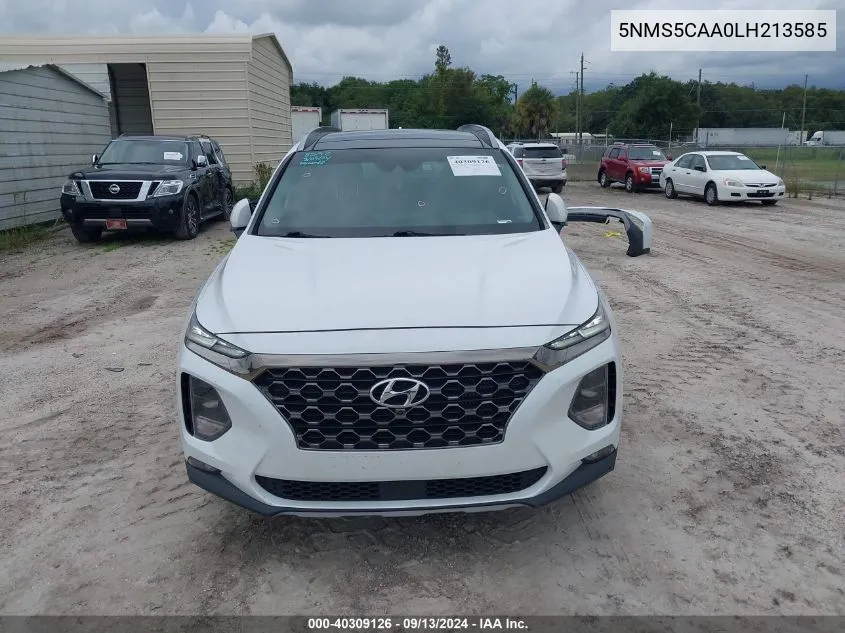 5NMS5CAA0LH213585 2020 Hyundai Santa Fe Limited 2.0T