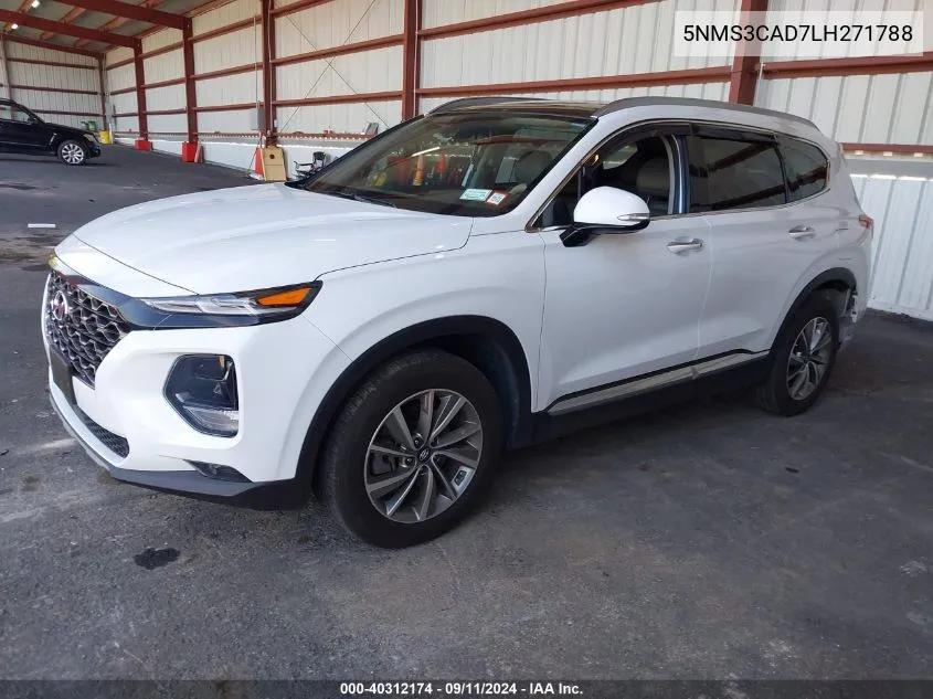 2020 Hyundai Santa Fe Sel VIN: 5NMS3CAD7LH271788 Lot: 40312174