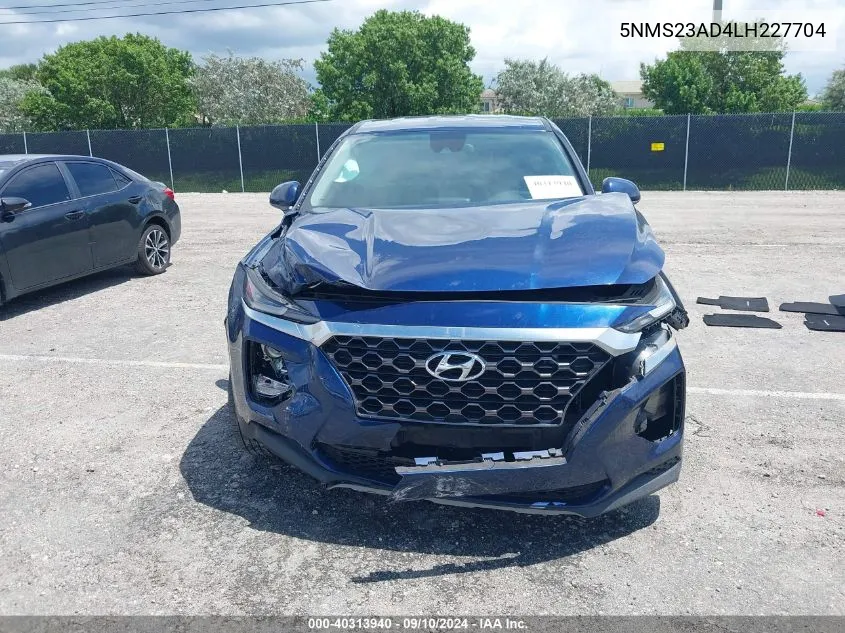 5NMS23AD4LH227704 2020 Hyundai Santa Fe Se