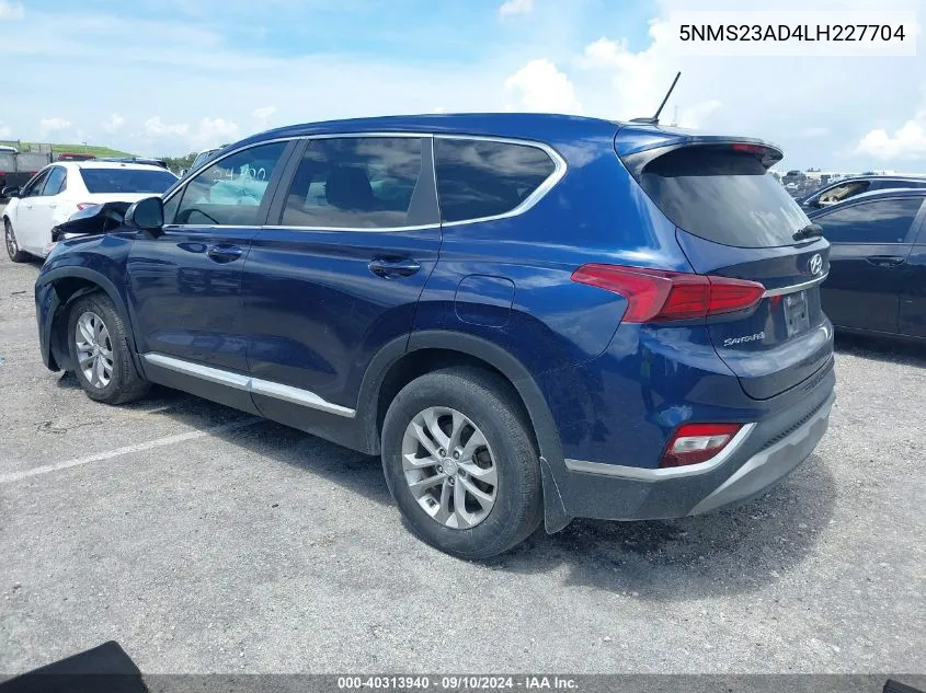 5NMS23AD4LH227704 2020 Hyundai Santa Fe Se