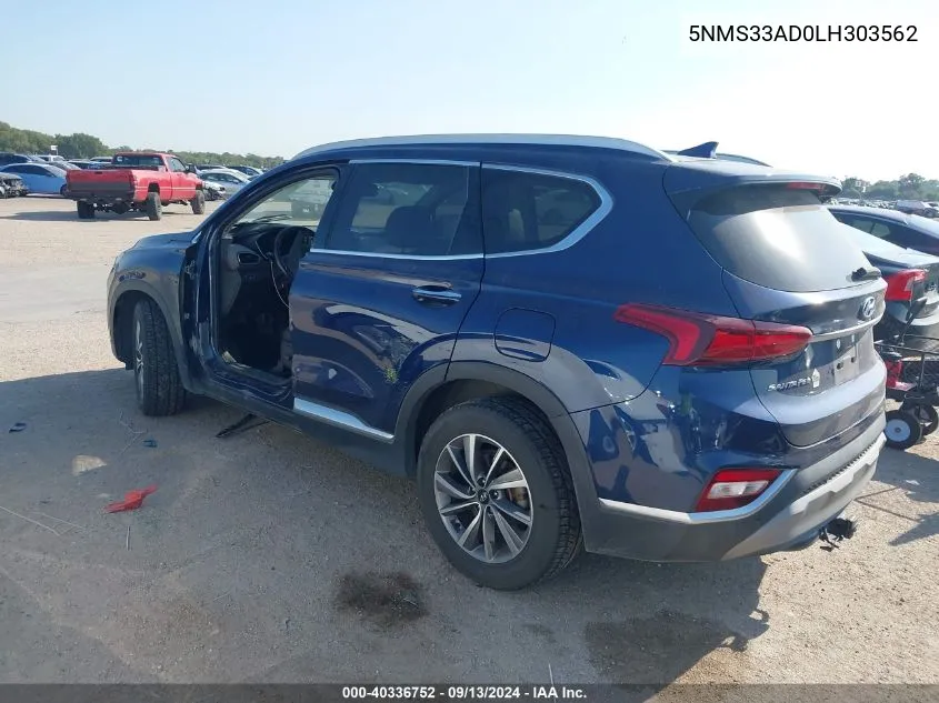 5NMS33AD0LH303562 2020 Hyundai Santa Fe Sel/Sel Plus