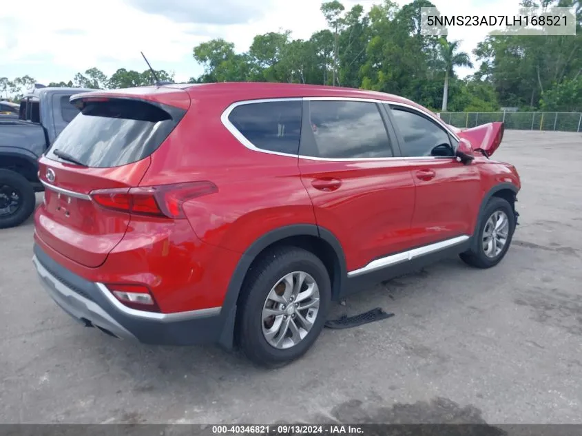 5NMS23AD7LH168521 2020 Hyundai Santa Fe Se