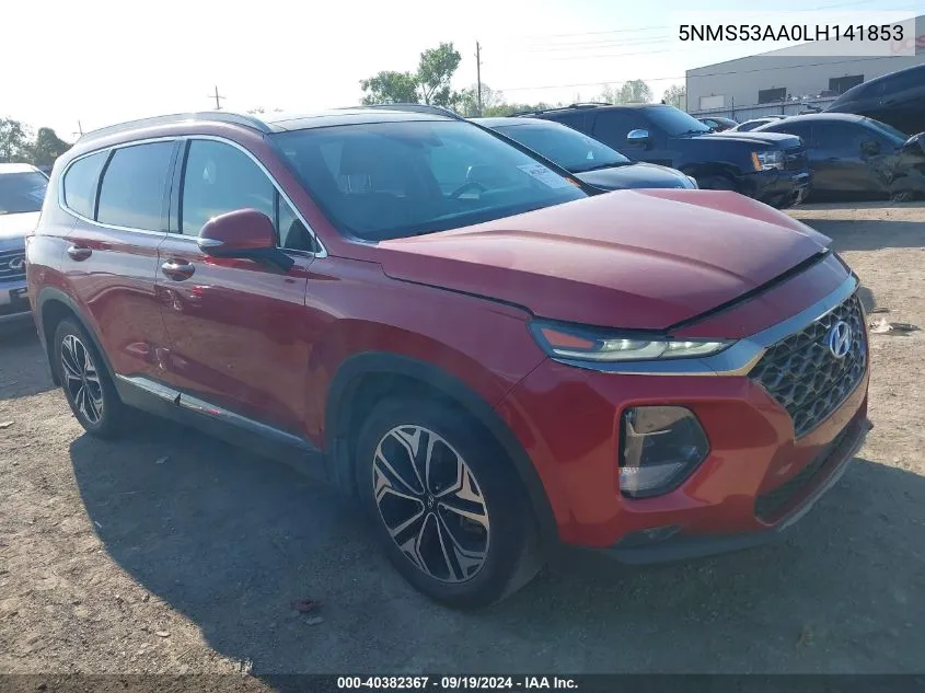 2020 Hyundai Santa Fe Limited 2.0T VIN: 5NMS53AA0LH141853 Lot: 40382367