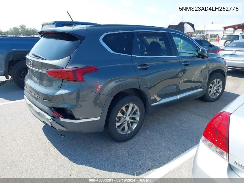 2020 Hyundai Santa Fe Se VIN: 5NMS23AD4LH262775 Lot: 40383201